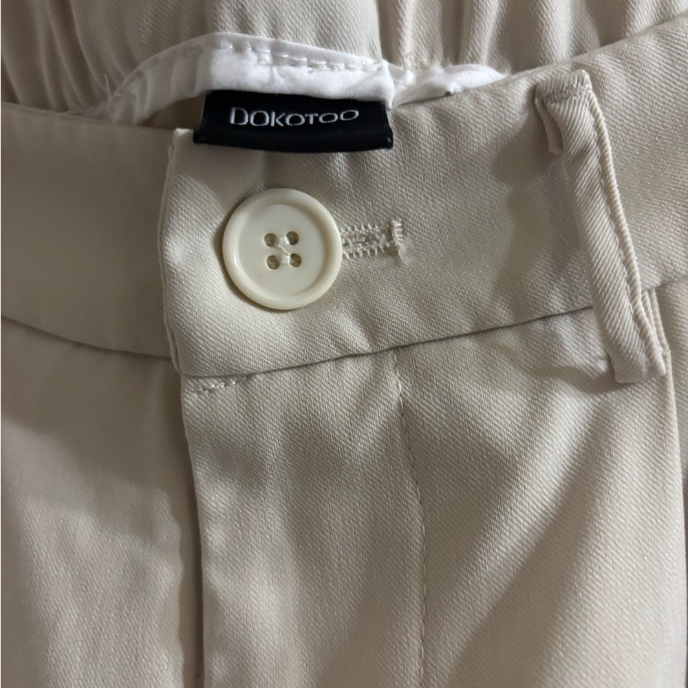 Chic Cream Wide Leg Women's Pants - Picture 2 of 4